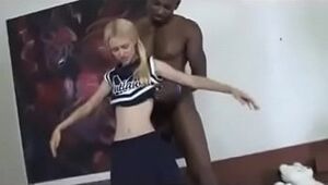 Blonde cheerleader blowjob