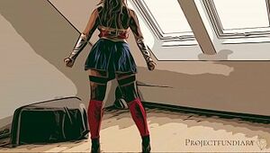 Wonder woman cosplay - used like a slut, projectfundiary