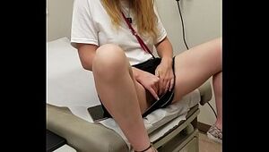 Cute teen at the doctor