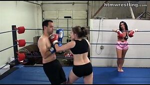 Femdom Boxing Beatdowns - Wimp Gets Dominated