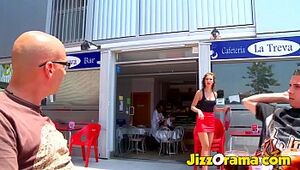 JizzOrama - Clients Lure Waitress To Make Porn