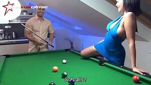 Wild sex on the pool table