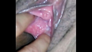 My trimmed asian wife pussy gaping